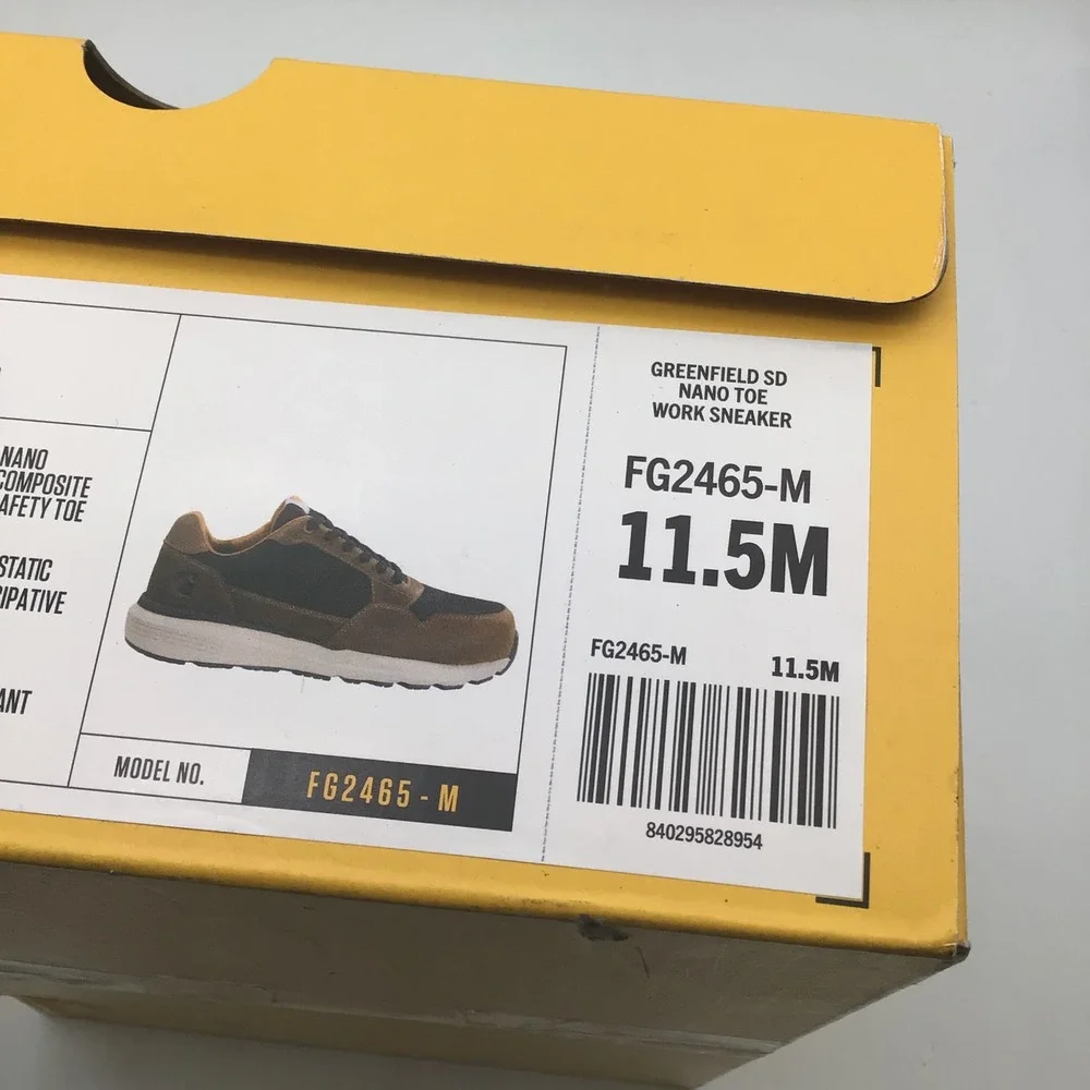 Carhartt Greenfield SD Nano Toe Work Sneaker Mens Size 11.5 Brown Black NEW